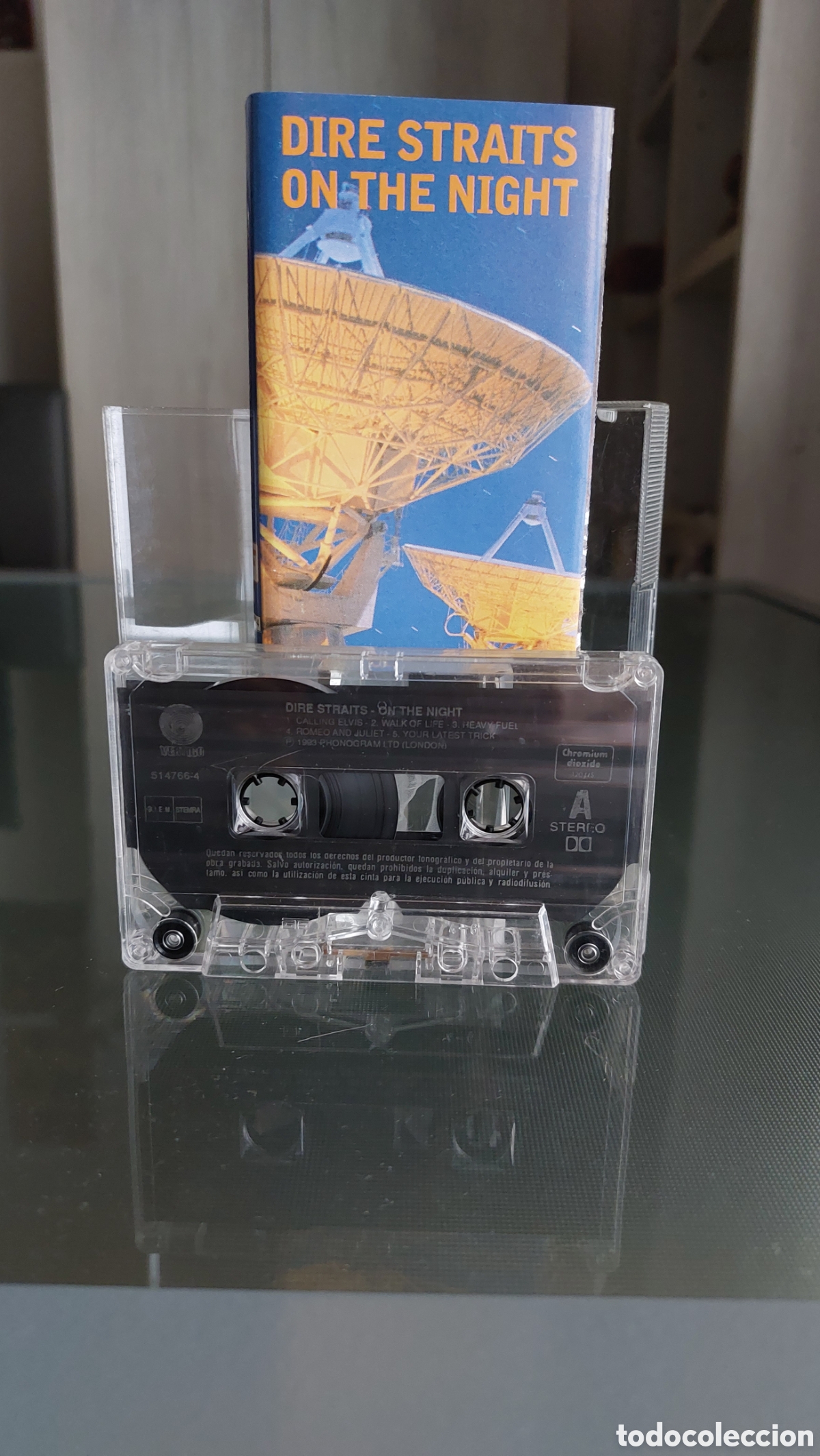 Casetes antiguos: Cassette Dire Straits &rdquo;On The Night &rdquo;. - Foto 3