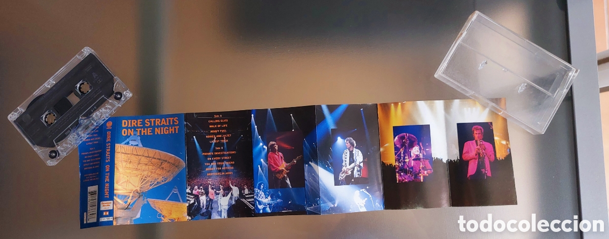 Casetes antiguos: Cassette Dire Straits &rdquo;On The Night &rdquo;. - Foto 4