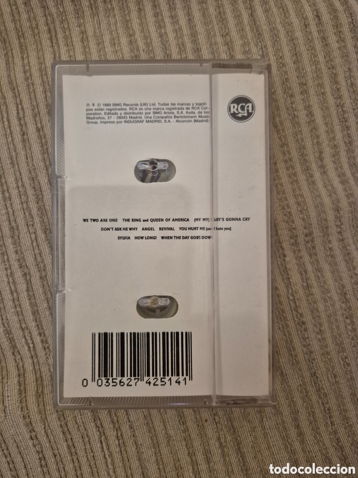 Casetes antiguos: Casete de Eurythmics: Web too &aacute;rea one - Foto 2