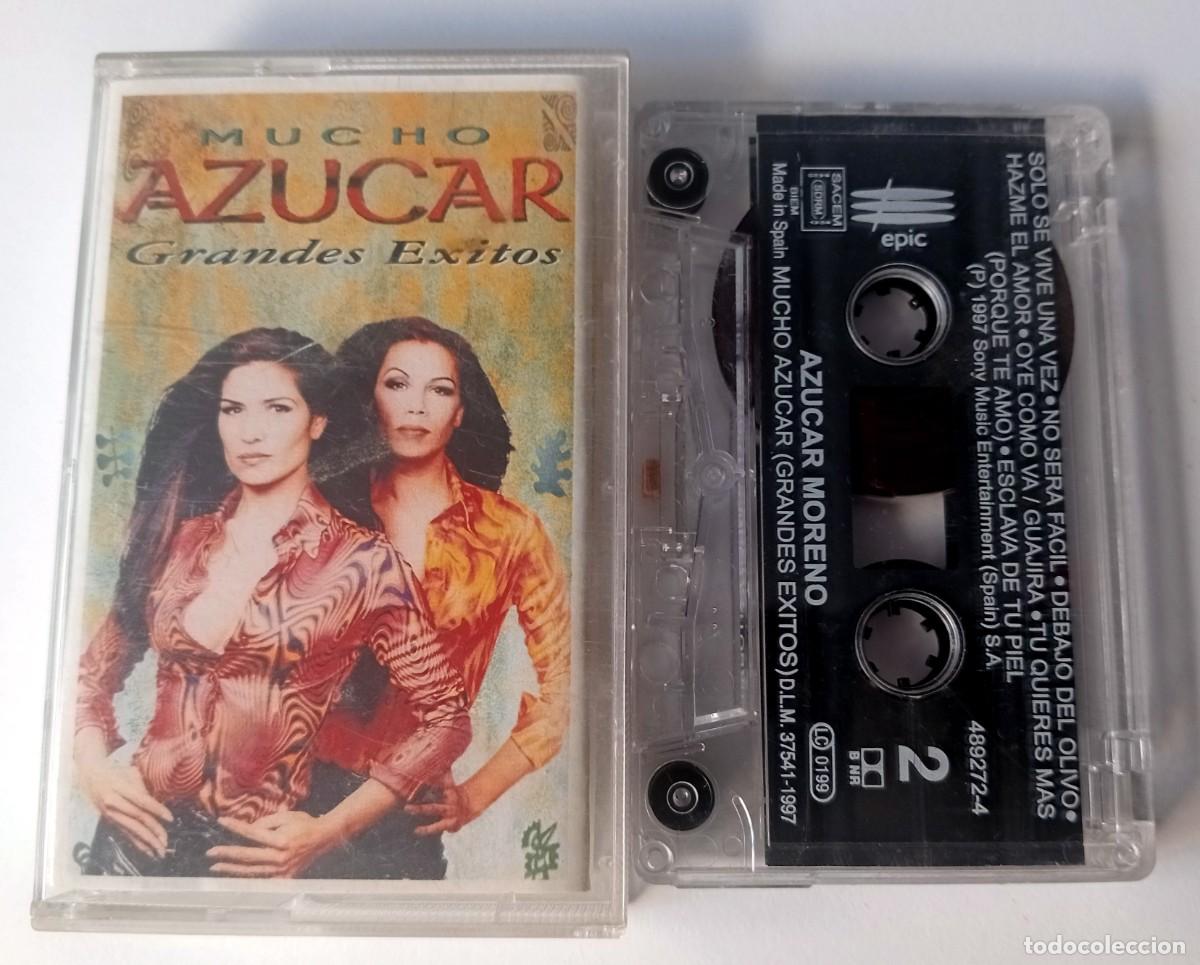 Casetes antiguos: CASSETTE AZ&Uacute;CAR MORENO - MUCHO AZ&Uacute;CAR (GRANDES &Eacute;XITOS) - Foto 1