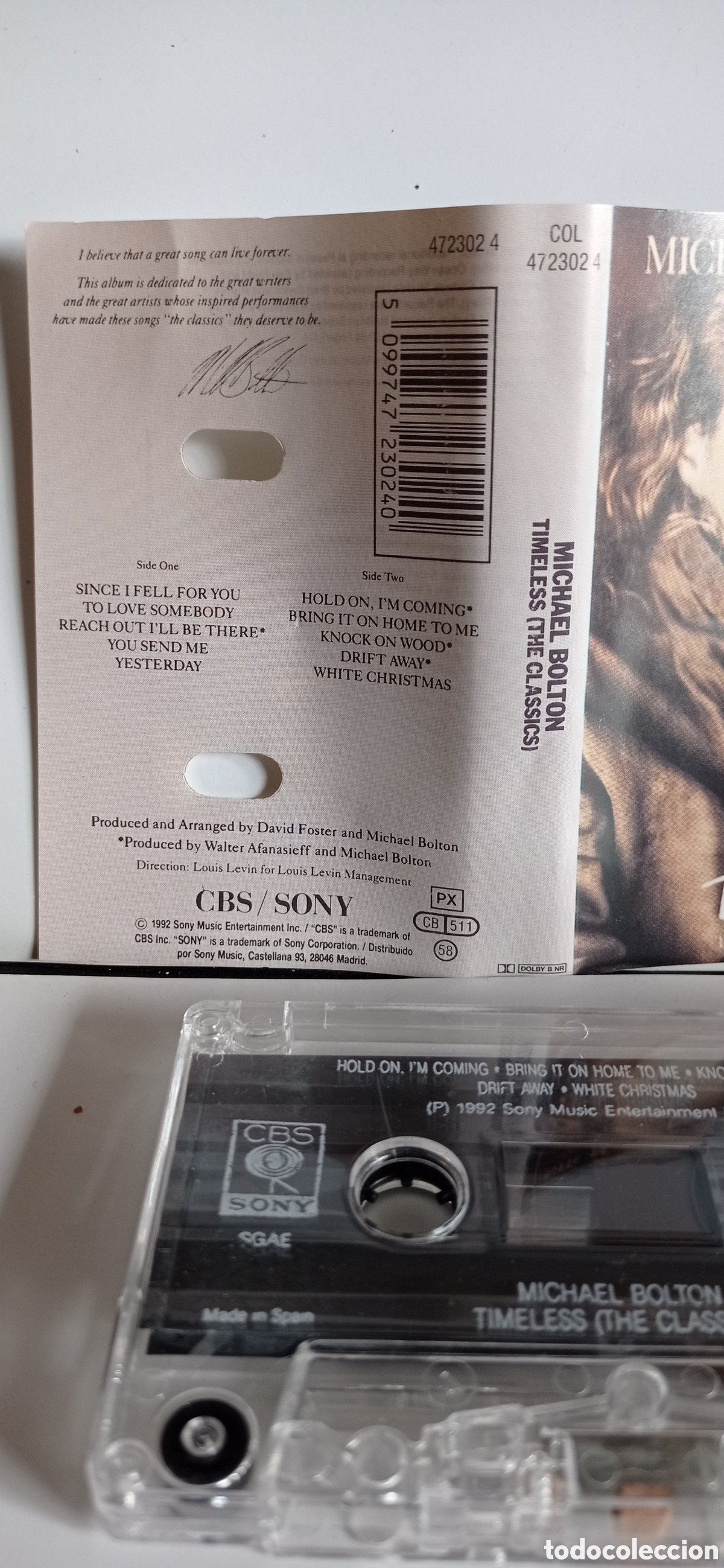 Casetes antiguos: CINTA CASSETTE / MICHAEL BOLTON / TIMELESS - Foto 2