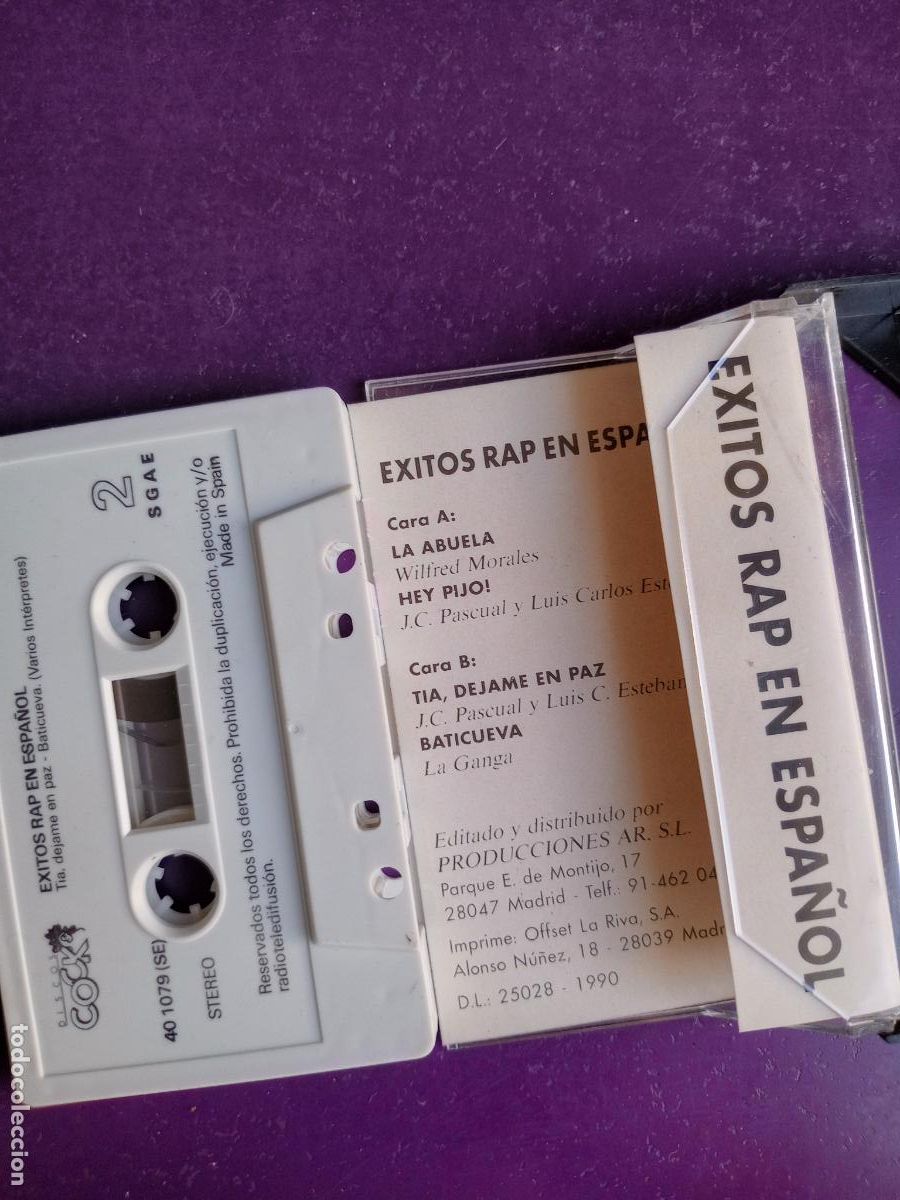 Casetes antiguos: EXITOS RAP EN ESPA&Ntilde;OL - CASETE COCK 1990 - SEGURAMENTE QUE VERSIONES DE ESTUDIO - Foto 2