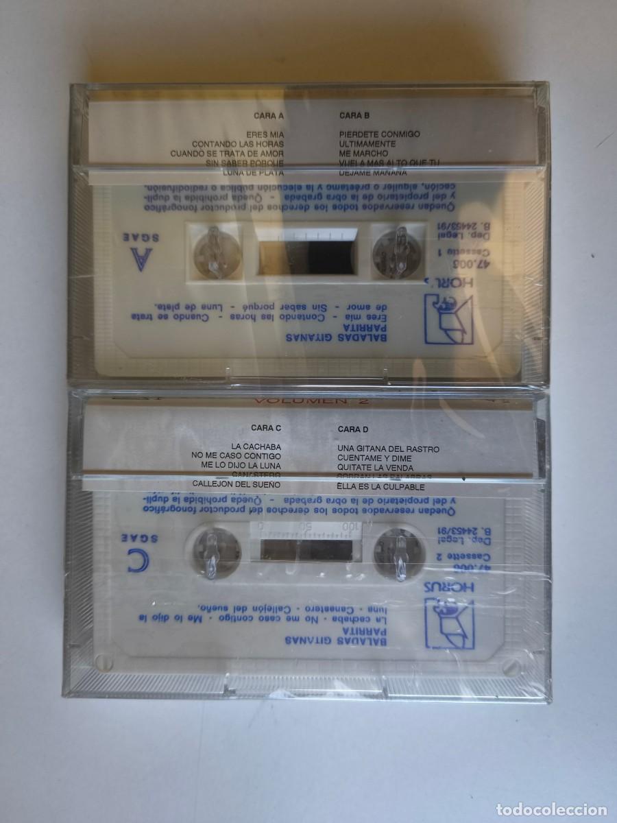 Casetes antiguos: PARRITA- BALADAS GITANAS ( HORUS 1991-REF. 47.006). 2 CASSETTE. - Foto 2