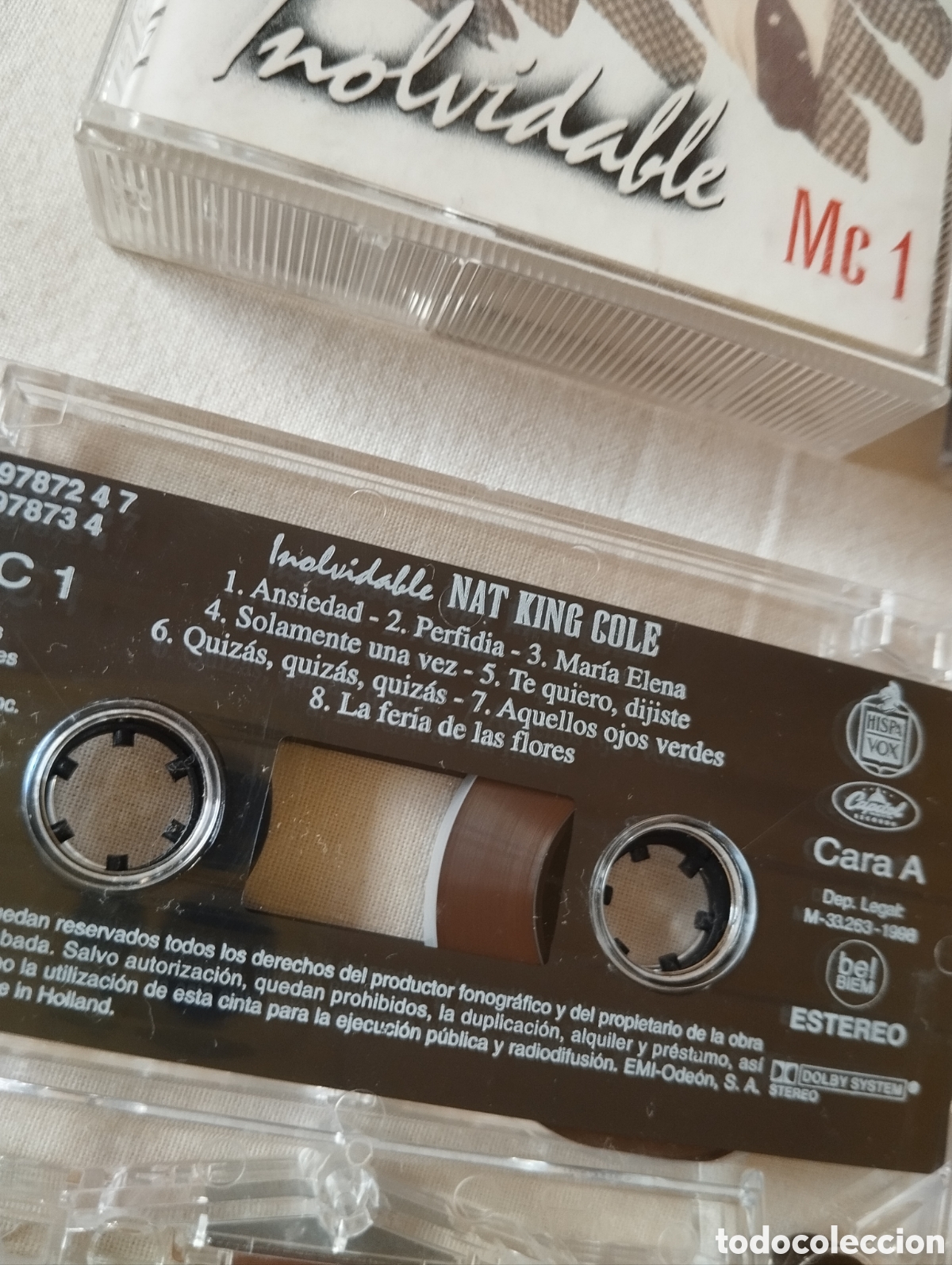 Casetes antiguos: Nat King Cole - Inolvidable - 2 cassette - Foto 6