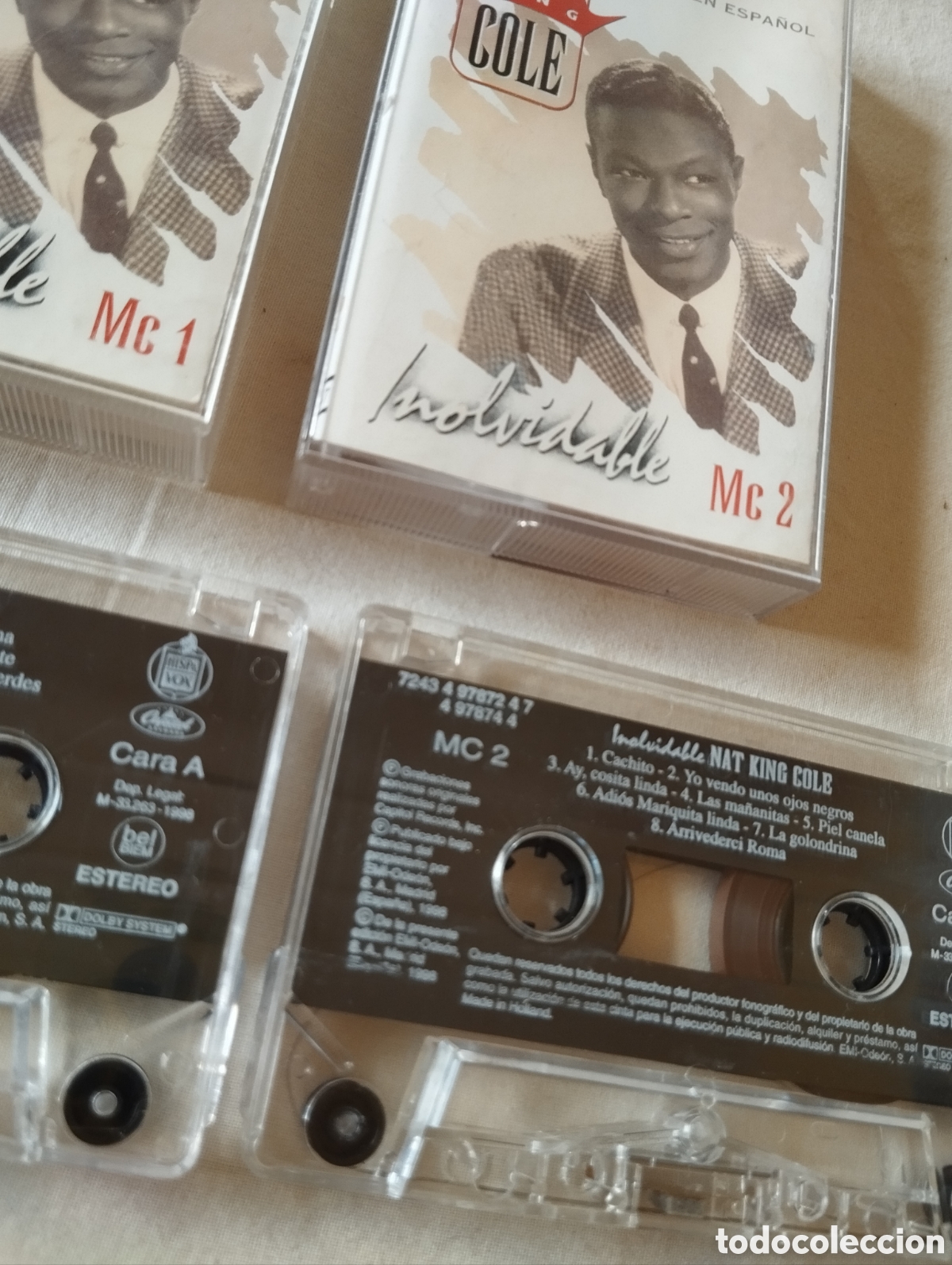Casetes antiguos: Nat King Cole - Inolvidable - 2 cassette - Foto 7