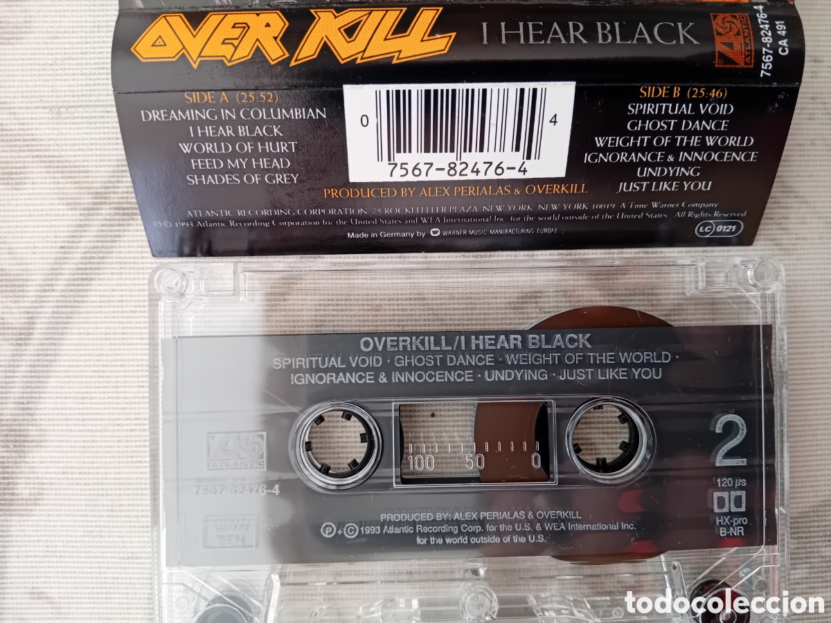 Casetes antiguos: OVERKILL. I HEAR BLACK - Foto 2