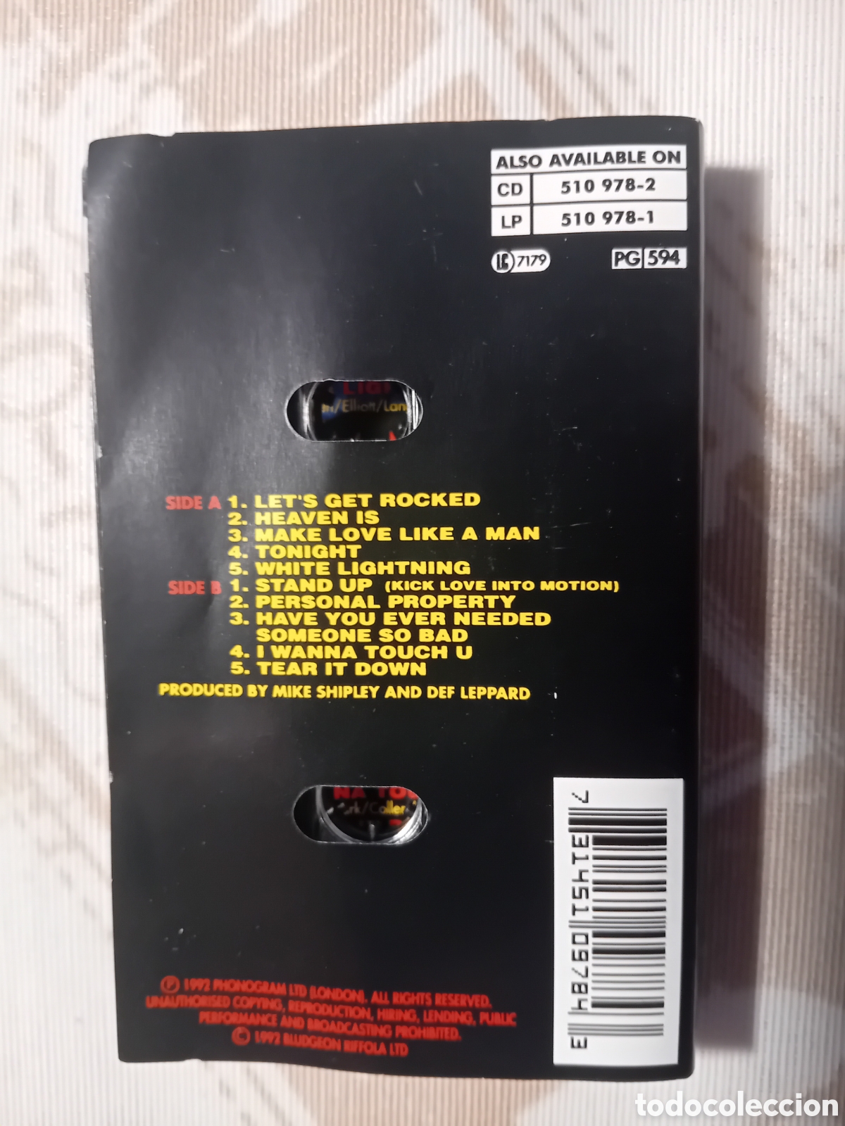 Casetes antiguos: DEF LEPPARD. ADRENALIZE. ORIGINAL 1992 - Foto 2