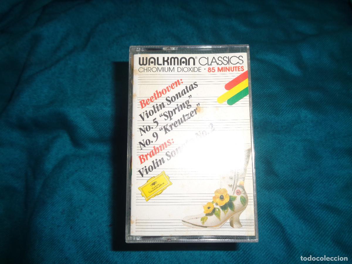 Casetes antiguos: BEETHOVEN / BRAHMS : VIOLIN SONATAS. WALKMAN CLASSICS. CASETE(#) - Foto 1