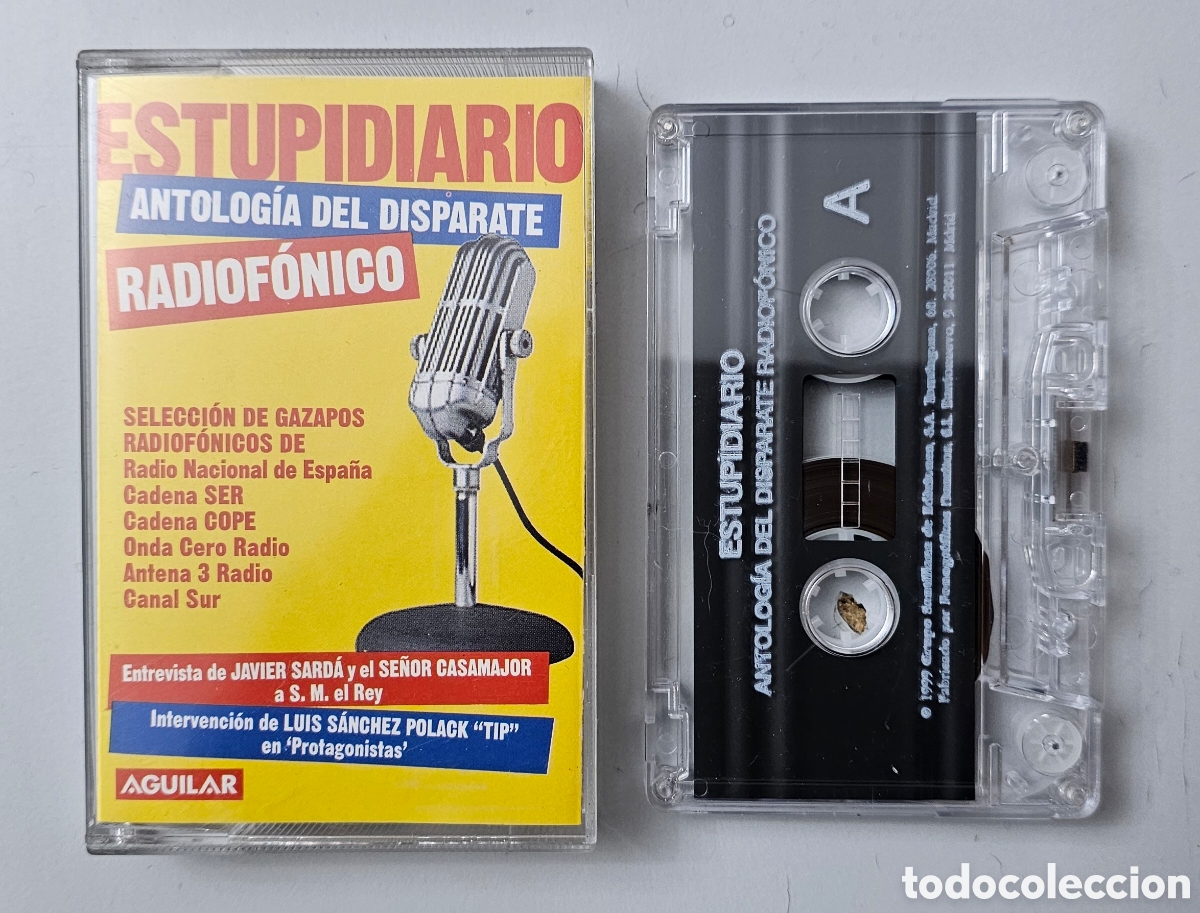 Casetes antiguos: CASSETTE ESTUPIDIARIO ANTOLOGIA DEL DISPARATE RADIOF&Oacute;NICO (Espa&ntilde;a - Aguilar - 1999)