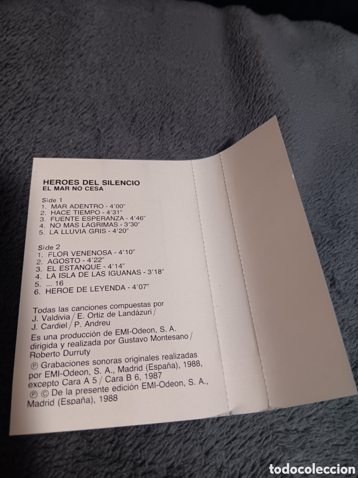 Casetes antiguos: H&eacute;roes del Silencio Italy, El mar no cesa - Foto 2