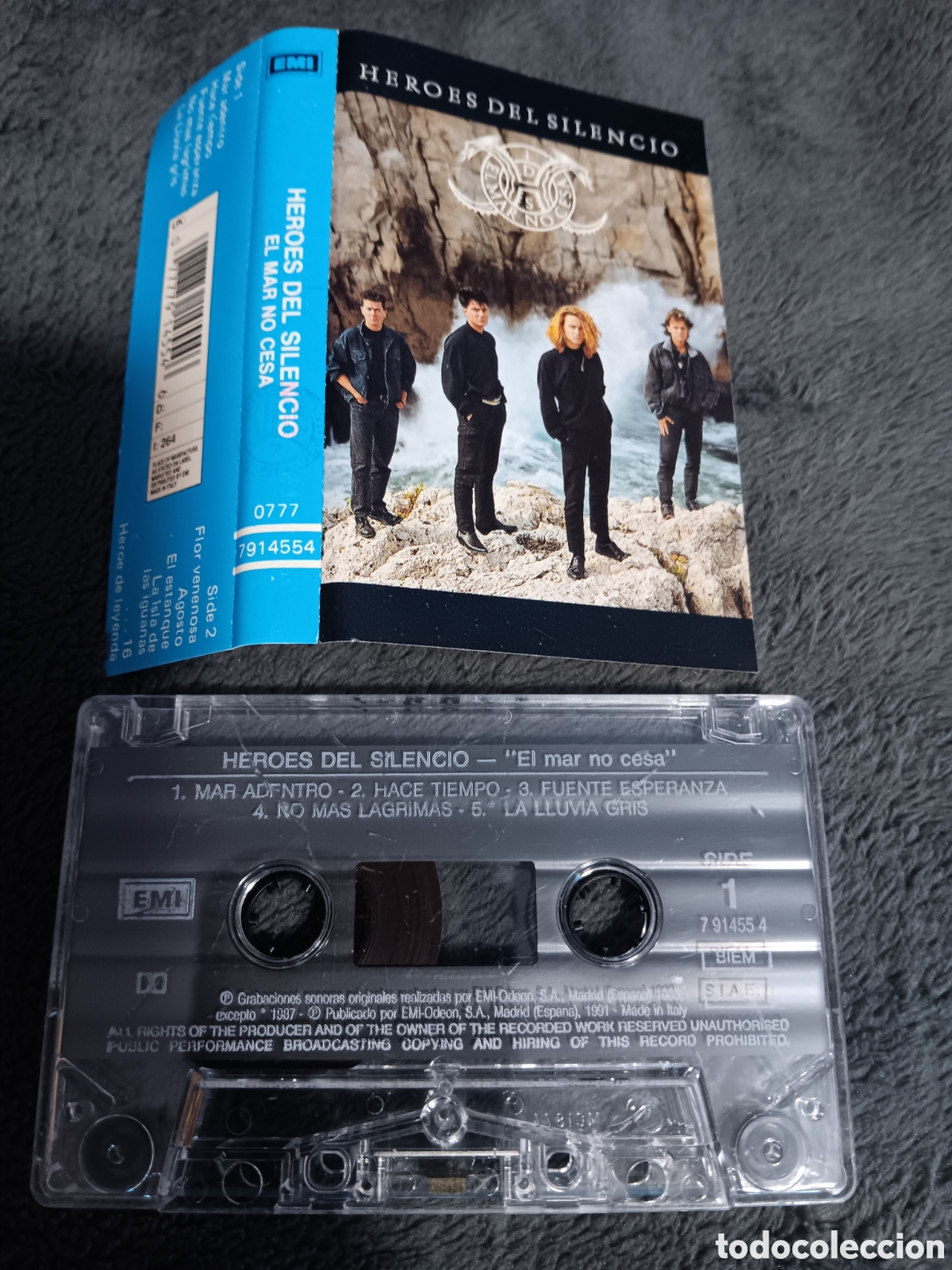 Casetes antiguos: H&eacute;roes del Silencio Italy, El Mar no cesa - Foto 1