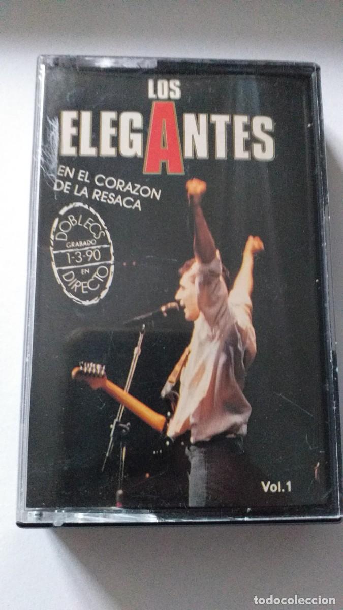 Casetes antiguos: Cassette antiguo LOS ELEGANTES en el coraz&oacute;n de la resaca. - Foto 1