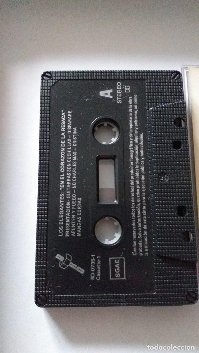 Casetes antiguos: Cassette antiguo LOS ELEGANTES en el coraz&oacute;n de la resaca. - Foto 3