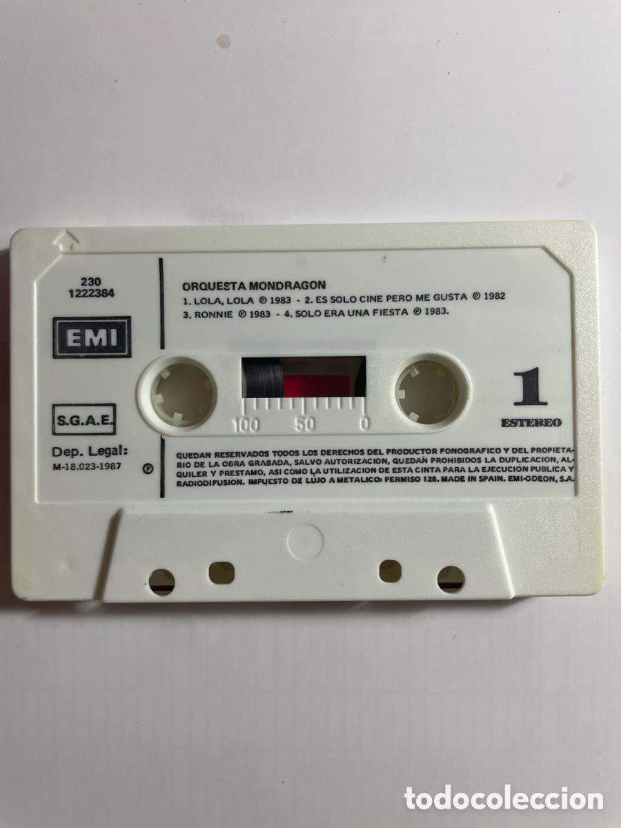 Casetes antiguos: Cassette Orquesta Mondrag&oacute;n - Foto 4