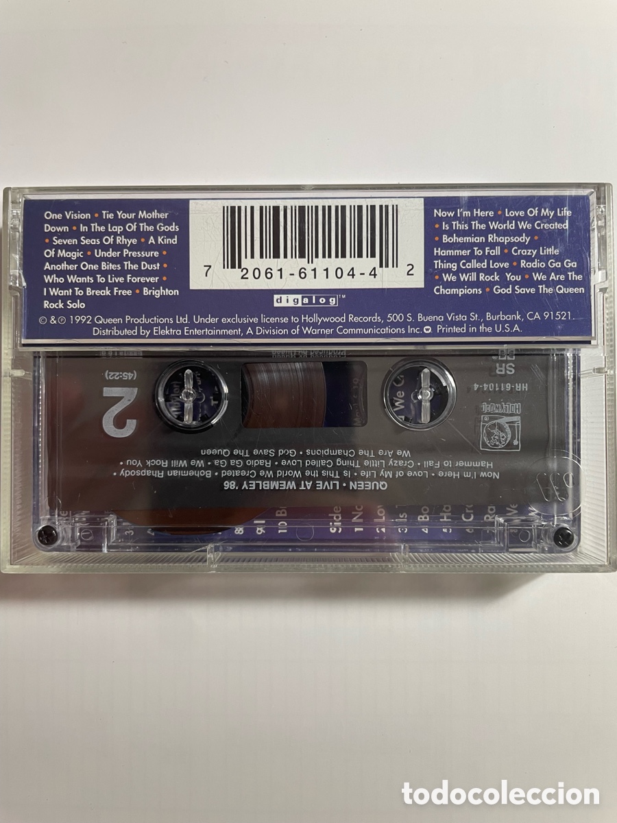 Casetes antiguos: Cassette Queen Live At Wembley &rsquo;86 - Foto 2