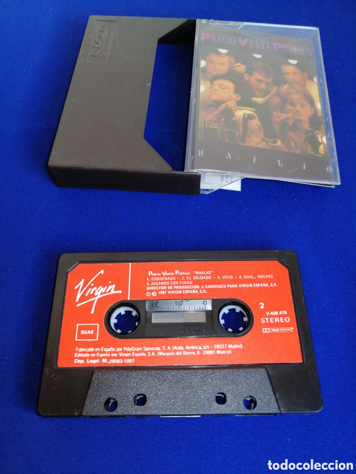 Casetes antiguos: PRECIO VENTA AL P&Uacute;BLICO - BAILIO - VIRGIN ESPA&Ntilde;A 1987 - Foto 3