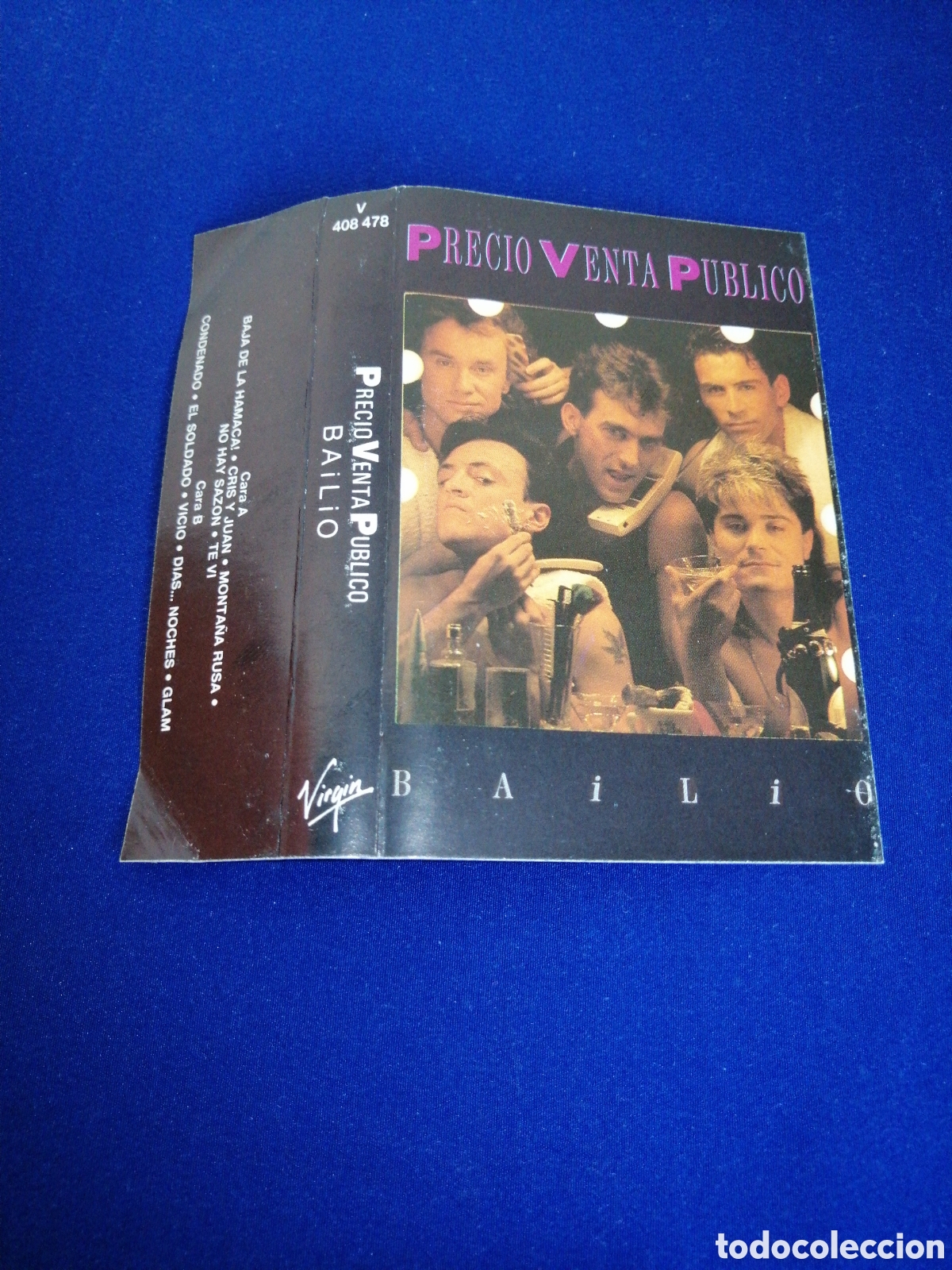Casetes antiguos: PRECIO VENTA AL P&Uacute;BLICO - BAILIO - VIRGIN ESPA&Ntilde;A 1987 - Foto 6