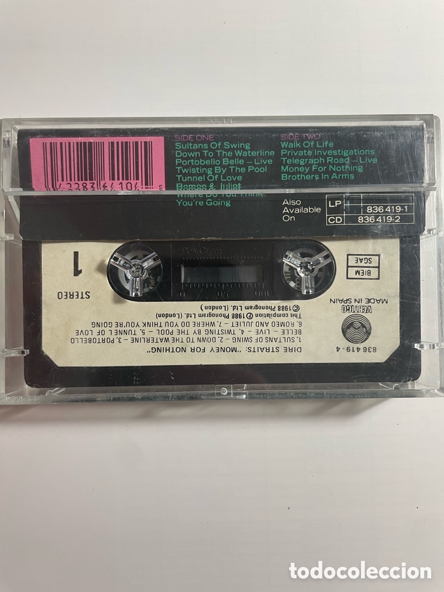 Casetes antiguos: Cassette Dire Straits Money For Nothing - Foto 2