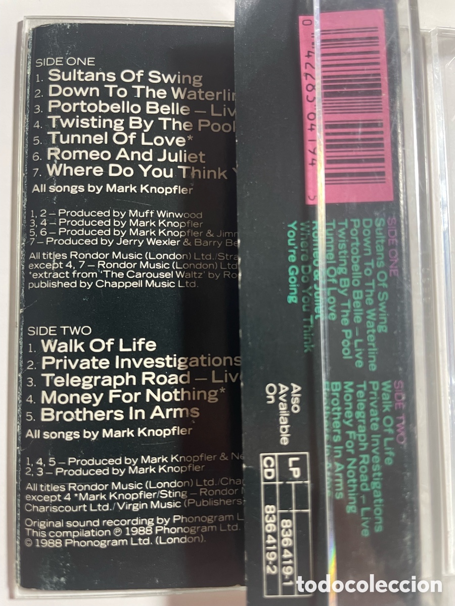 Casetes antiguos: Cassette Dire Straits Money For Nothing - Foto 3