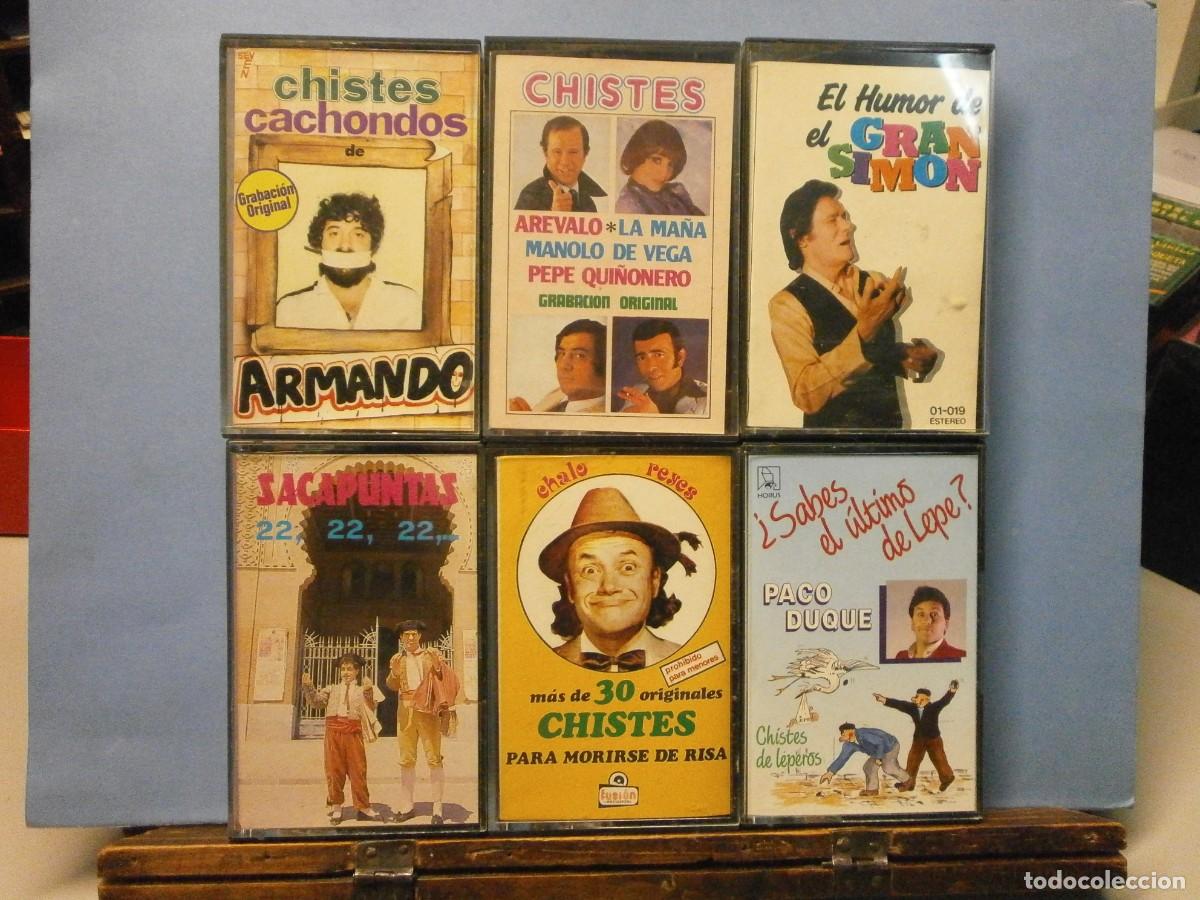 Alte Kassetten: lote de 6 cintas casetes originales de chistes a&ntilde;os 70 80