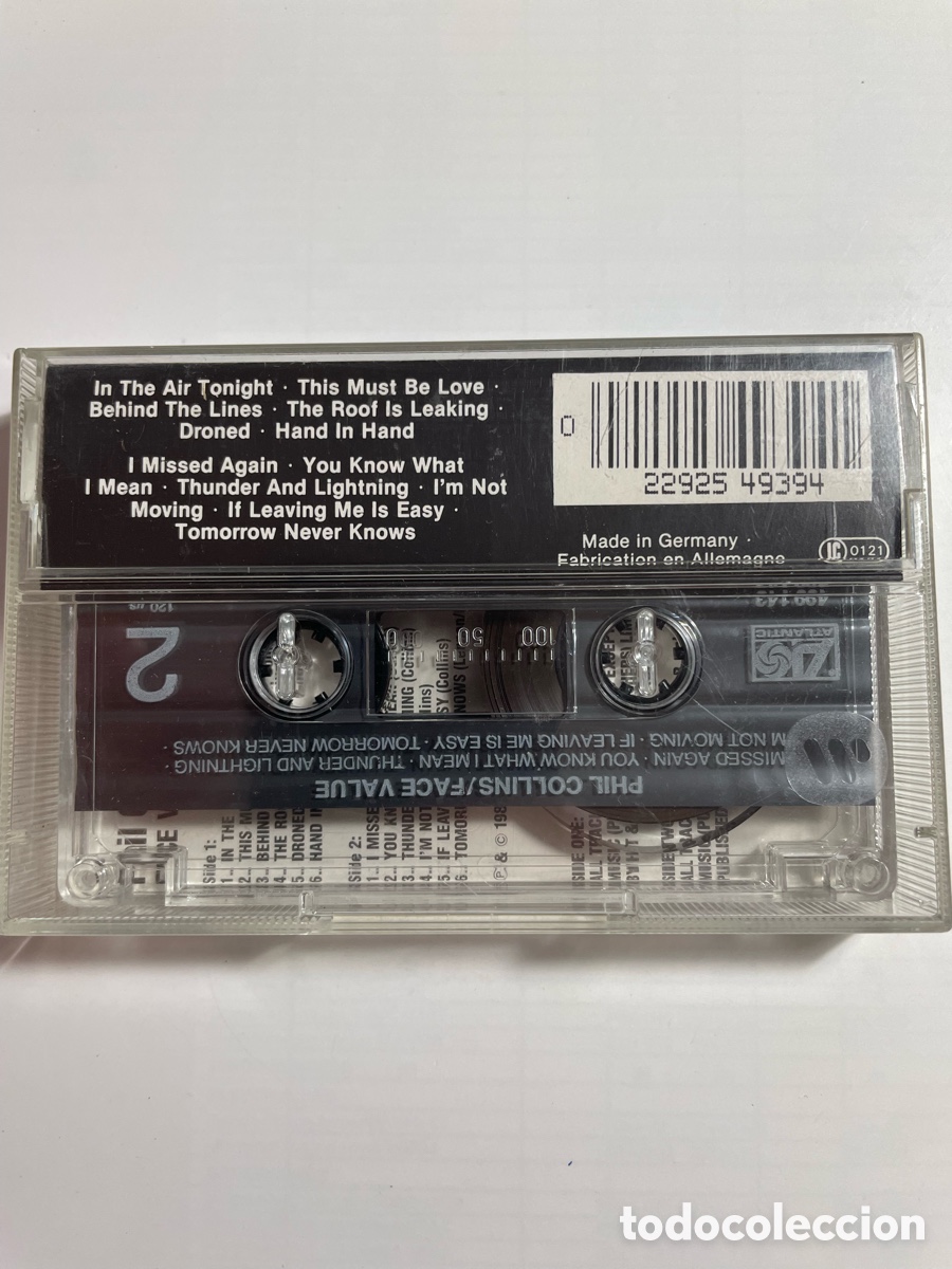 Casetes antiguos: Cassette Phil Collins Face Value - Foto 2