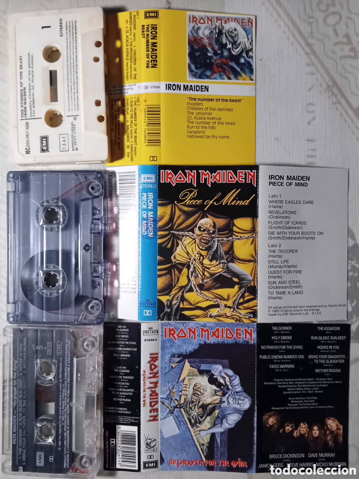 Casetes antiguos: LOTE CASSETTES IRON MAIDEN - Foto 4