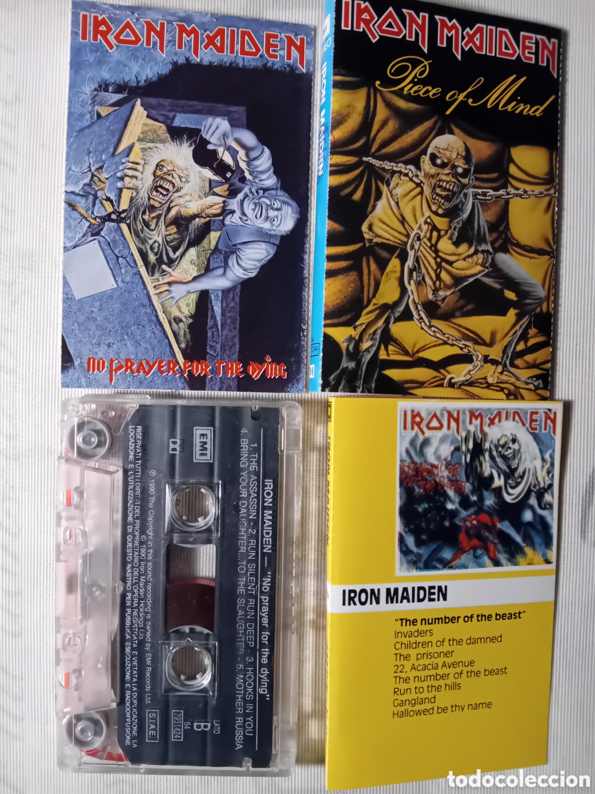 Casetes antiguos: LOTE CASSETTES IRON MAIDEN - Foto 5