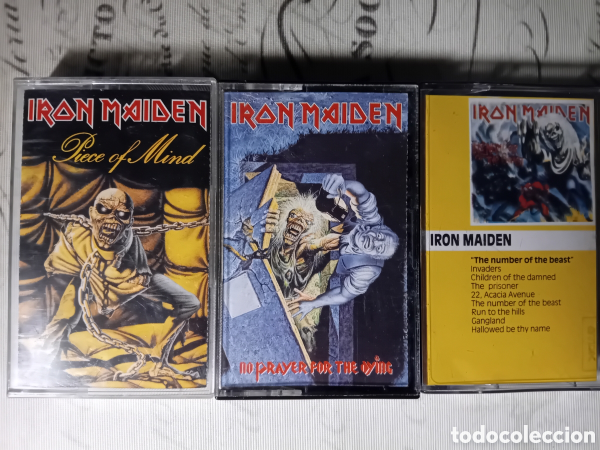 Casetes antiguos: LOTE CASSETTES IRON MAIDEN - Foto 1