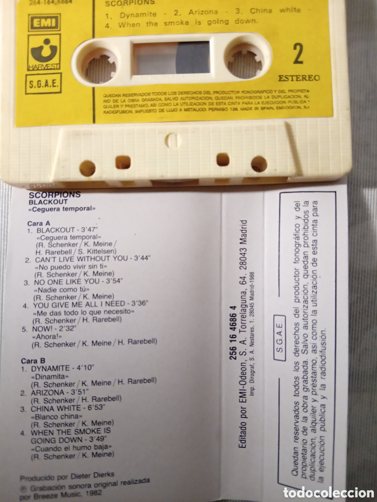 Casetes antiguos: SCORPIONS. BLACKOUT. 1982. - Foto 3