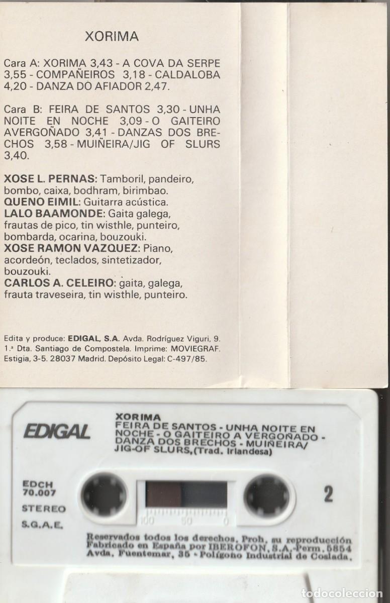 Casetes antiguos: XORIMA - XORIMA (CASSETTE EDIGAL 1985) - Foto 2