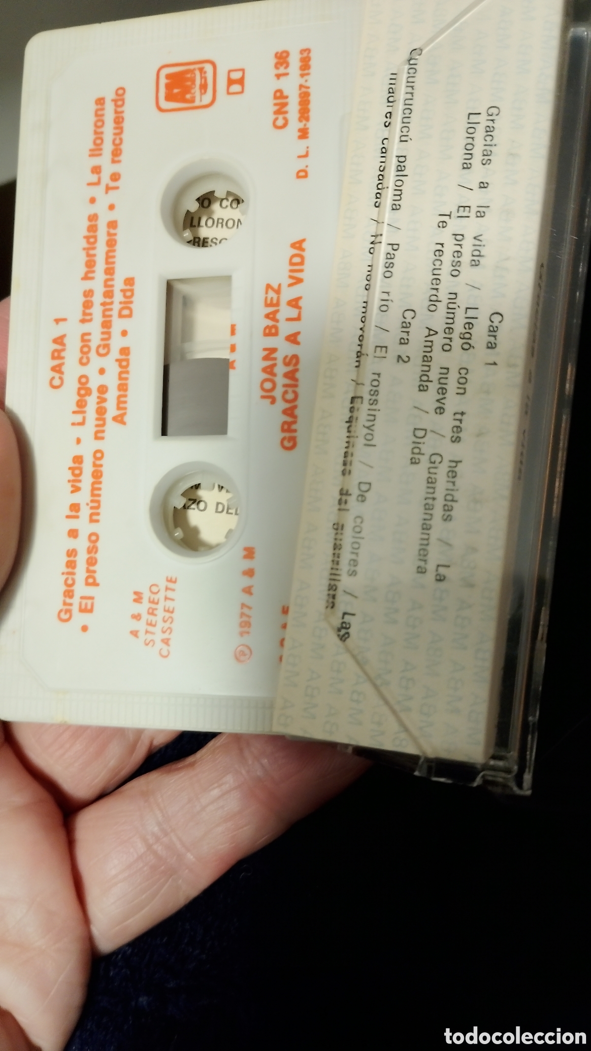 Casetes antiguos: Joan Baez cassette gracias a la vida - Foto 3