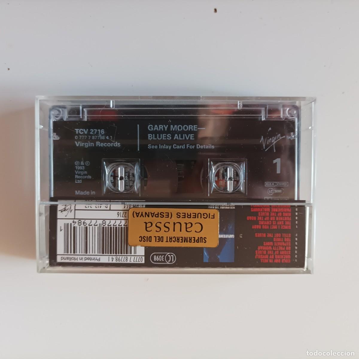 Casetes antiguos: CASETTE CINTA MC GARY MOORE BLUES ALIVE - Foto 3