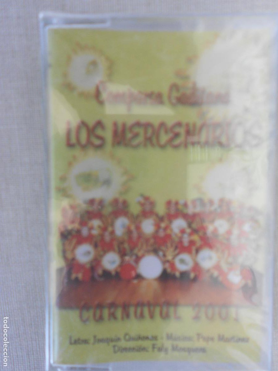 Cassette antiche: LOS MERCENARIOS , COMPARSA GADITANA - CARNAVAL 2001 - JOAQUIN QUI&Ntilde;ONES - CASETE PRECINTADO