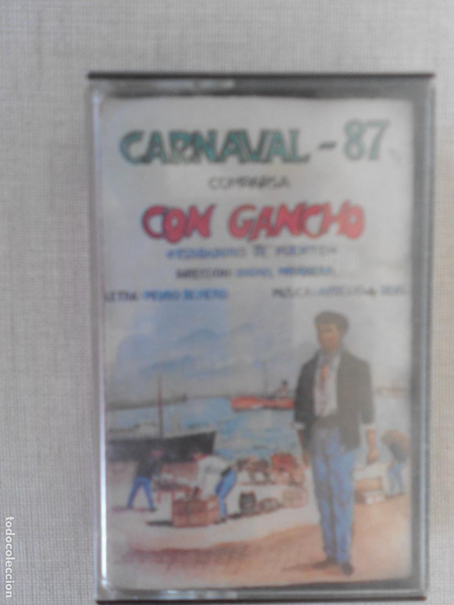 Casetes antiguos: CON GANCHO -CARNAVAL DE CADIZ 87- COMPARSA - CASETE - Foto 1
