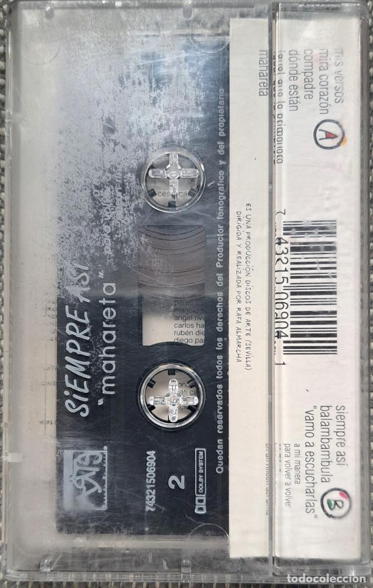 Casetes antiguos: SIEMPRE AS&Iacute; - MAHARETA - 1997 - Foto 2