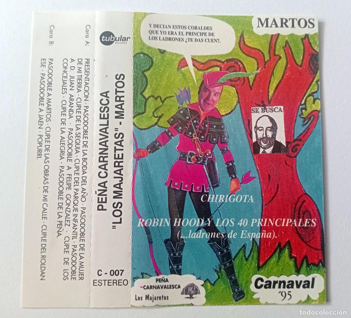 Casetes antiguos: PORTADA CASSETTE CARNAVAL ROBIN HOOD Y LOS 40 PRINCIPALES
