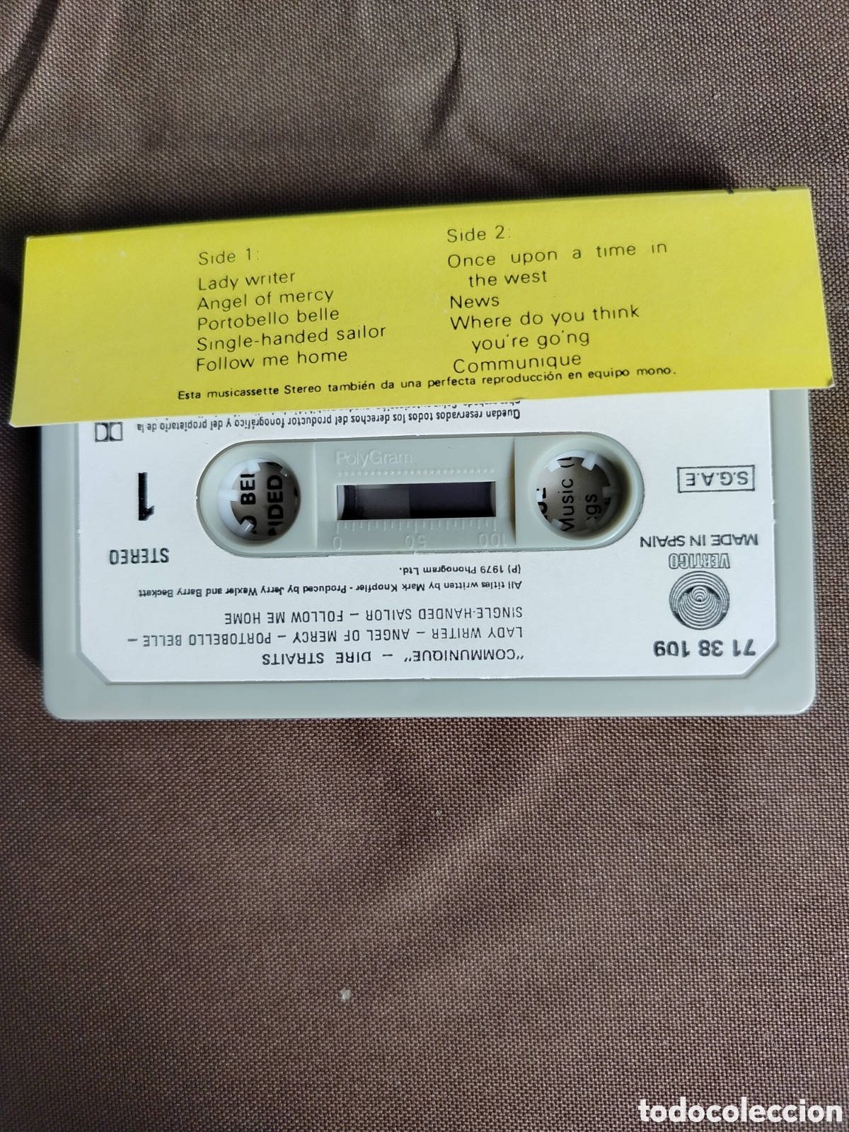 Casetes antiguos: Dire Straits Cass Communiqu&eacute; - Foto 2