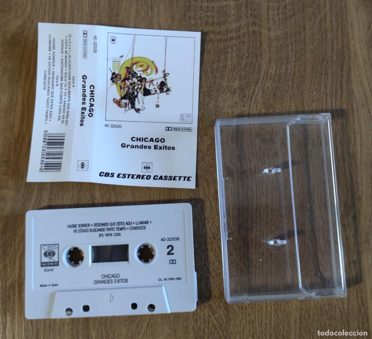 Casetes antiguos: Cassette Chicago - Grandes &Eacute;xitos (1976) edici&oacute;n espa&ntilde;ola - Foto 2