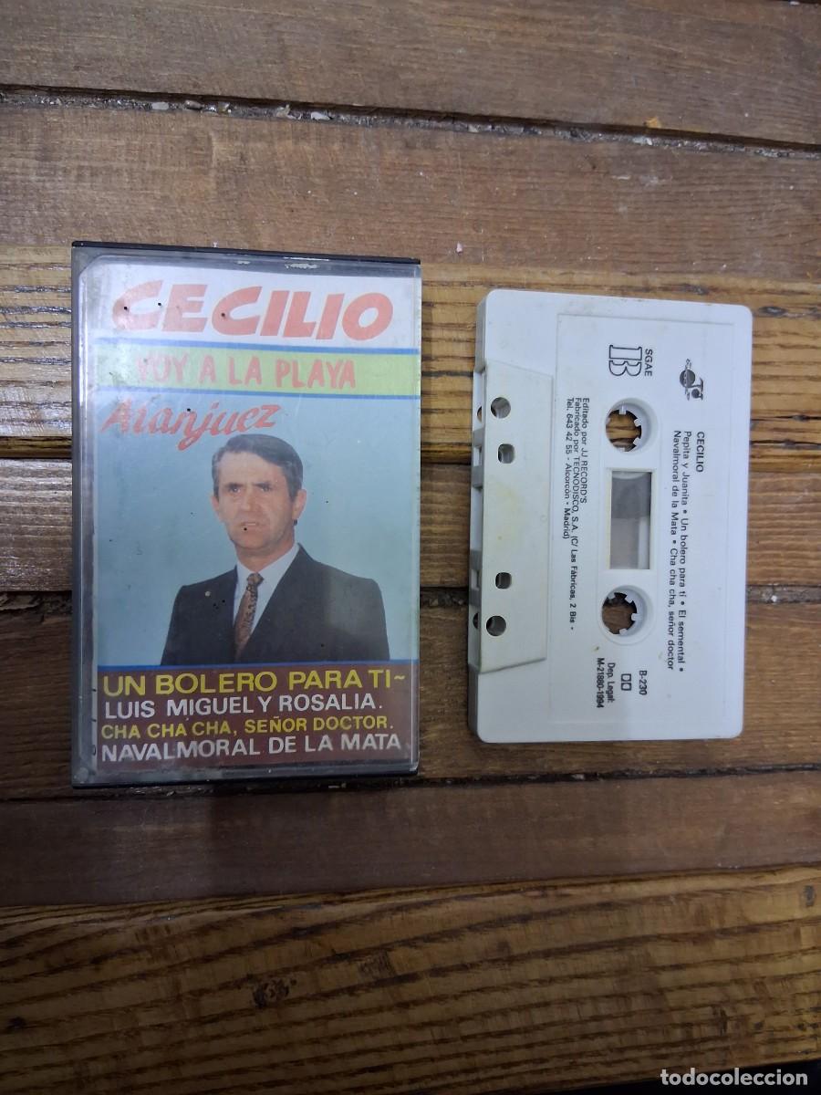 Casetes antiguos: Casete cinta m&uacute;sica CECILIO Voy a la playa Aranjuez El semental Ronde&ntilde;a moderna Cha cha cha bolero