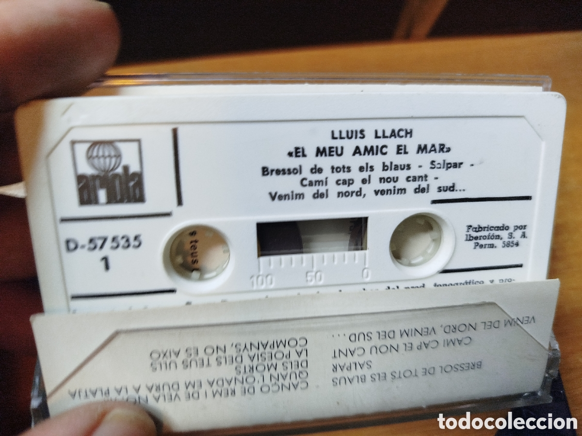 Casetes antiguos: Llu&iacute;s llach. El meu amic el mar. Cassette - Foto 2