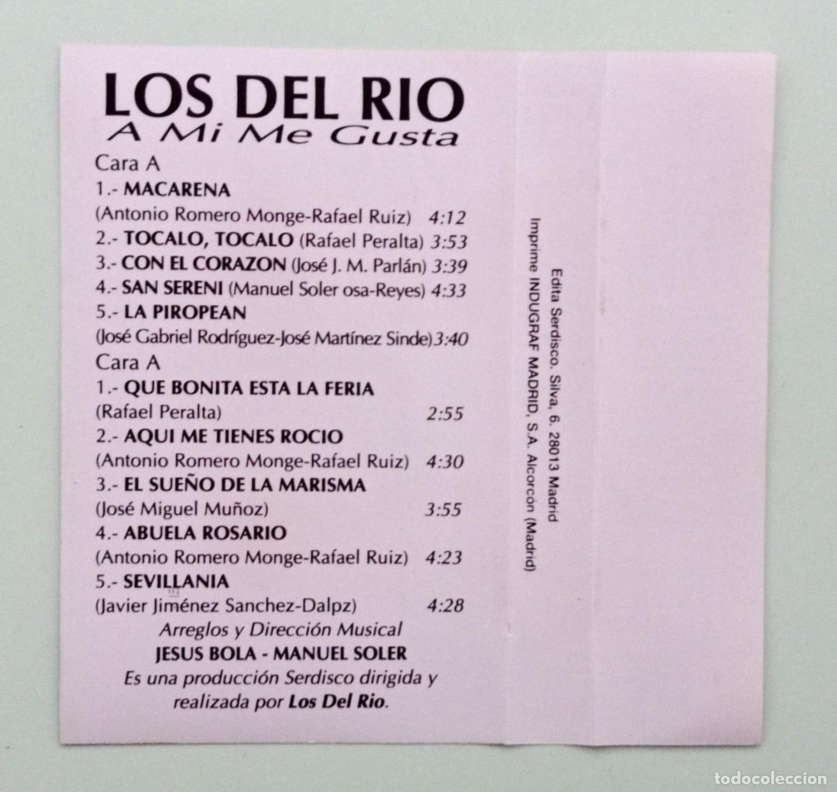 Casetes antiguos: CINTA CASSETTE A MI ME GUSTA DE LOS DEL RIO (1993) - Foto 4