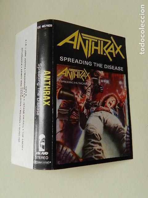 Casetes antiguos: Car&aacute;tula Anthrax Spreading the Disease a&ntilde;o 1985 - Foto 1