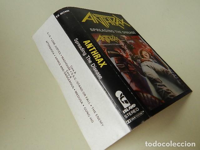 Casetes antiguos: Car&aacute;tula Anthrax Spreading the Disease a&ntilde;o 1985 - Foto 2