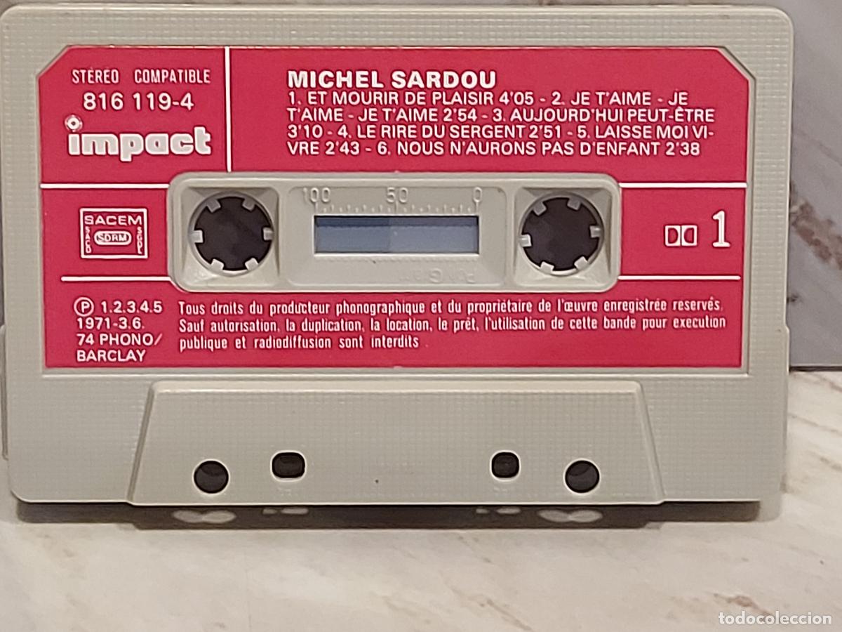 Casetes antiguos: MICHEL SARDOU / MISMO T&Iacute;TULO / PROGRAMME PLUS / MC-IMPACT-1974 / DE LUJO - Foto 2