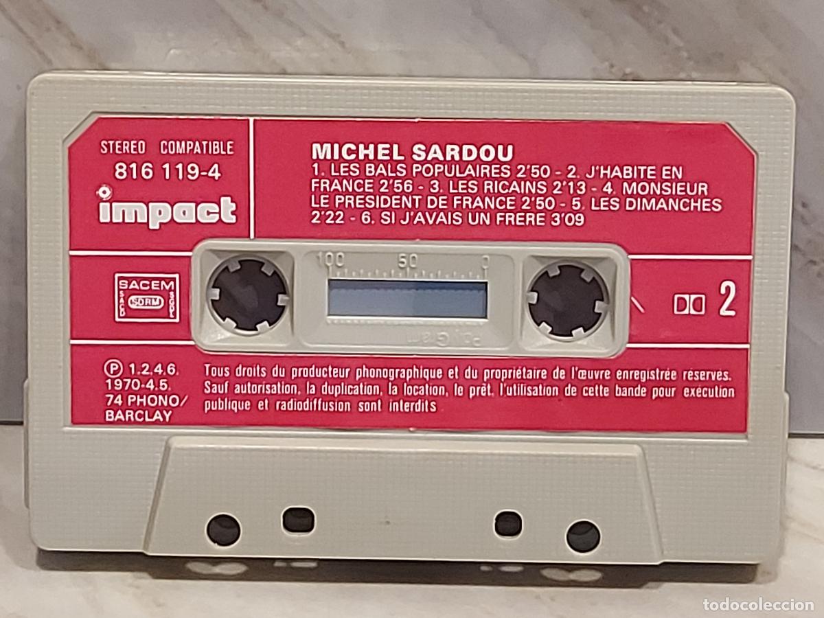 Casetes antiguos: MICHEL SARDOU / MISMO T&Iacute;TULO / PROGRAMME PLUS / MC-IMPACT-1974 / DE LUJO - Foto 3
