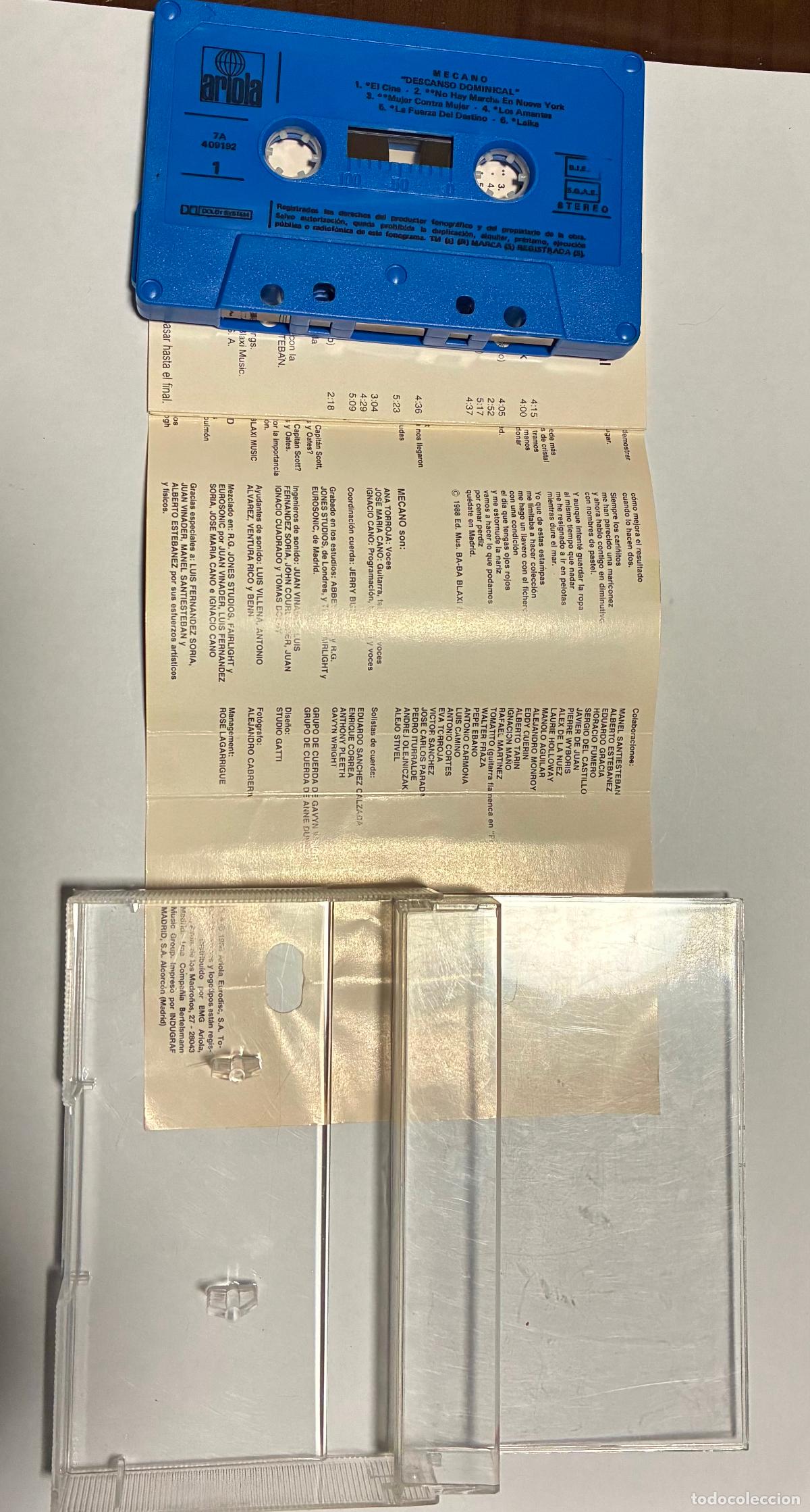 Casetes antiguos: MECANO, DESCANSO DOMINICAL, CASSETTE - Foto 4
