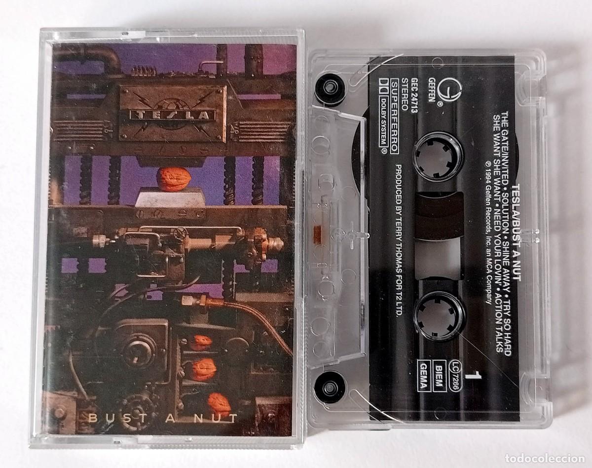 Casetes antiguos: CASSETTE TESLA - BUST A NUT - Foto 1