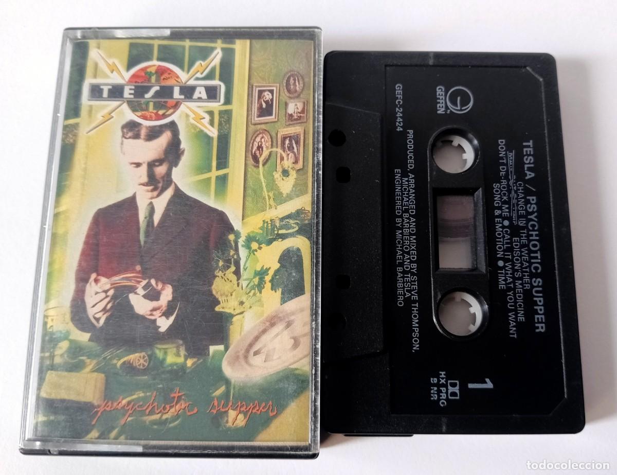 Casetes antiguos: CASSETTE TESLA - PSYCHOTIC SUPPER - Foto 1