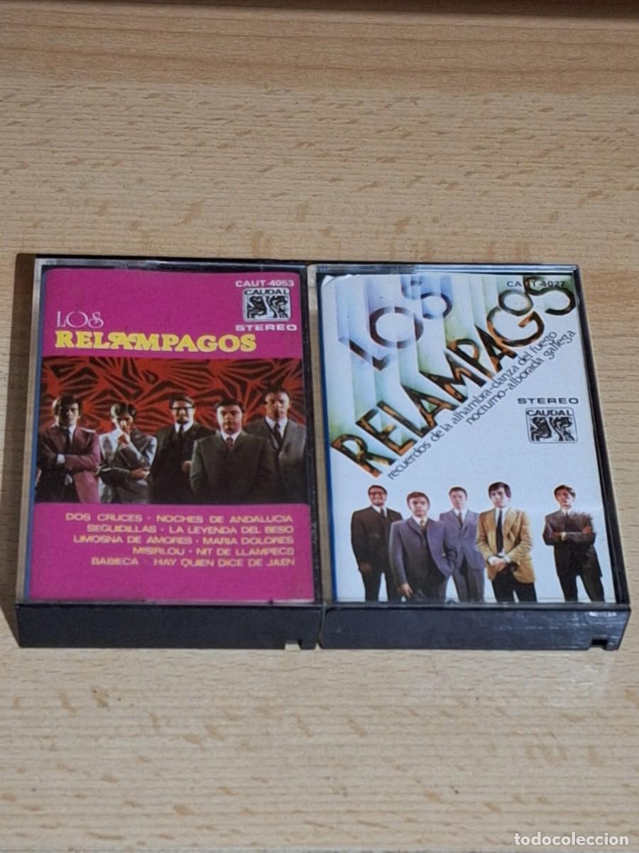 Casetes antiguos: LOTE 2 CINTA CASSETTE LOS RELAMPAGOS CAUDAL - Foto 1