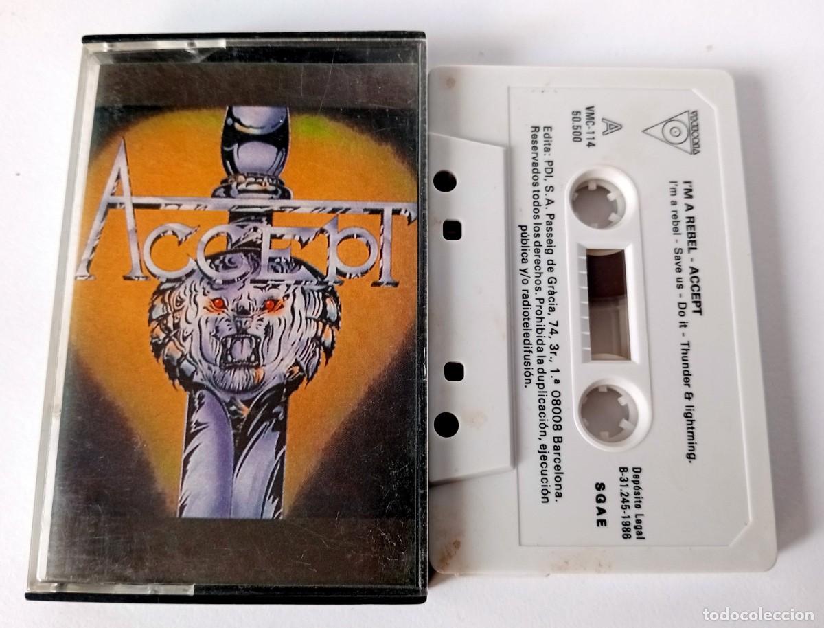 Casetes antiguos: CASSETTE ACCEPT - I&acute;M A REBEL - Foto 1